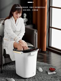 Massager Chigo Foldable Massagers Heating Tub Feet Spa Foot Bath Massager Electric Bucket Tropical Automatic Massage Massag Detox Machine