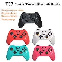 T37 For Switch OLED pro Game Wireless Controller Bluetooth Gamepad Handle Grip wake-up Gyro Dual Motor Six Axis Vibration with package retail box