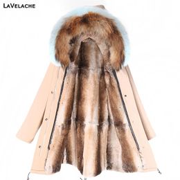 Women's Fur & Faux 2023 Waterproof Winter Coat Women Parka Long Plus Size Real Lined Jacket Fashion Female Outerwear Streetwear