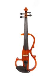 Yellow 4/4 Electric Silent Violin Solid wood Hand made Chorus Effect #EV8