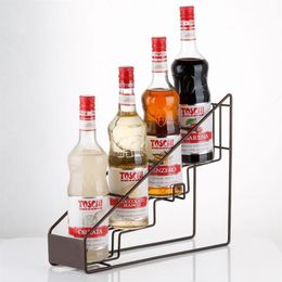 Organization Syrup Rack Organizer Shelf Bottle Coffee Display Spice Countertop For Holder Stand Seasoning Storage Kitchen Wine Bar Cabinet