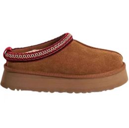 Stivali da neve firmati Tazz Piattaforma pantofola australiana Fluffy ug Mules Stivaletti in pelliccia da donna caldi invernali Bottiglie di scarpe di lusso Tendenza moda 28gs