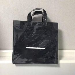 Designer- Paper PVC Shopping Bag Unisex Letter Casual Tote Fashion Solid Handbags Designer Clear Beach Waterproof Women Bags276z