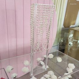 Vases 10pcs) Clear Acrylic Wedding Centrepiece Flower Stand For Table Crystal Chandelier Yudao2023