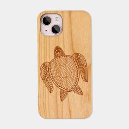 New Products Beautiful Laser Engraving Cell Phone Cases Blank Wood TPU Frame Phone Cover CasesFor iPhone 13 14 15 For Apple 12