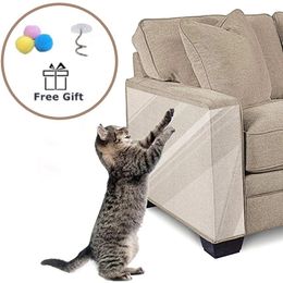 Scratchers 8pcs Cat Scratcher Post Deterrent Double Antiscratch Tape Cat Couch Furniture Protector Cat Scratch Guards Sofa Protection