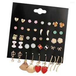 Stud Earrings 20 Pairs Classic Multiple Set Ear Drop