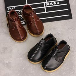 Sneakers Spring Autumn Girls' Boys' Cow Genuine Leather Simple Shoes Casual Non-slip Slip-on Breathable Comfortable Low
