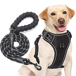 Harnesses Harness Dog Chest for Dog Reflective Dog Harness Safety Adjustable Dog Training Collar Outdoor Sport No Pull Vest Pet Items