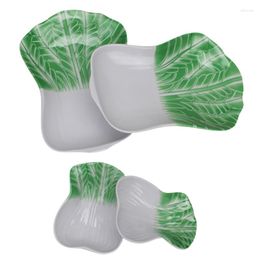 Plates Underglaze Color Creative Chinese Cabbage Snack Plate Decorative Dinner Cute Dishes Fruit Salad Bowl Kitchenware Set