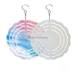Sublimation Blanks Blank Wind Spinner Small Size Flower Shape Spinners For Trees Gardon Decoration Drop Delivery Office School Busin Dhxw5