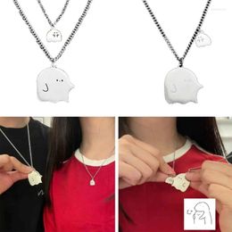 Pendant Necklaces Stainless Steel Chain Fashion Necklace Cute Ghost For Jewelry Party Girl Women Gifts