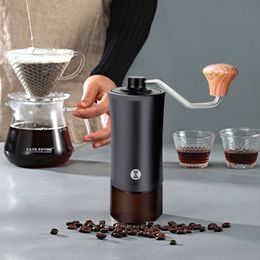 Manual Coffee Grinders Hand-cranked Bean Grinder Coffee Bean Grinder Stainless Steel Core Double-shaft Grinder Household Portable Manual Coffee Machine 230512