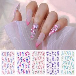 Nail Stickers 1pc 5D Acrylic Engraved Self-adhesive Sticker Embossed Three-dimensional Streamer Shiny DIY Decoration