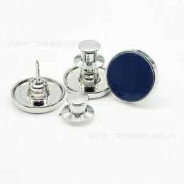 Brooches Pins Interchangable Jeans Lapel Pin Buttons Detachable Metal Button Trouser Hook