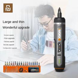 Accessories Youpin Worx 4V Mini Electrical Screwdriver Set WX242 Smart Cordless Screwdrivers USB Rechargeable Handle with 30 Bit Sets Drill