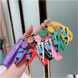 Key Rings Designer Sneakers Keychain Party Gift Ring Fashion Shoes Keychains Bag Car Chain Basketball 6 Colours Drop Delivery Jewellery Dhtbm