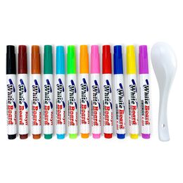 Pintura de água mágica Pen marcadores de quadro branco caneta flutuante de caneta doodle poens montessori suprimentos de arte para educação precoce hz0012