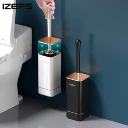 Brushes IZEFS TPR Silicone Toilet Brush Home No Dead Corner Cleaning Brush WC Cleaning Tool Wallmount Toilet Brush Bathroom Accessories