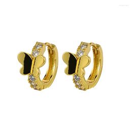 Stud Earrings 2023 Fashion Women Elegant Butterfly C Shaped Zircon Ring Earring Sexy Party Pendant Inlaid