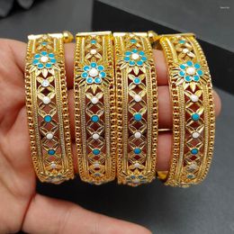 Bangle Dubai Bangles Tow Color For Women Jewelry 18K Gold Fashion Luxurious Heavy Bracelet