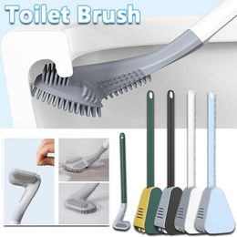 Brushes Creative Golf Head Toilet Brush WallMounted Soft Rubber LongHandled Silicone Toilet Brush Toilet Holder Bathroom Accessories