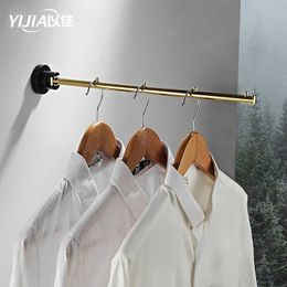 Organisation Rotating hanging rod bathroom hardware drying rack multifunctional metal clothes Storage Hangers