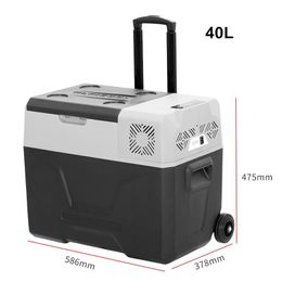 Refrigerator Mini Car Refrigerator Fridge Freezer 12V/24V DC 110240V AC Portable Cooler 20L50L for Camping Picnic Boating Caravan Bar