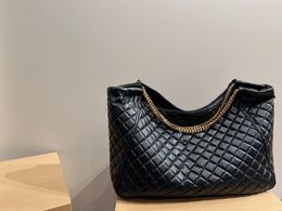 7A Fashion denim leather shoulder bag with metal sequin letter logo for women's large capacity shopping bag designer luxury ID michafl_kops
