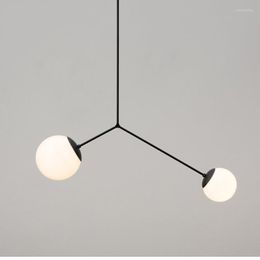 Pendant Lamps Designer's Minimalist Line Chandelier Modern Living Room Dining Home Decor Hanging Light Bar Creative Industrial Lighting