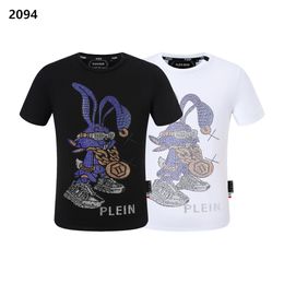 PLEIN BEAR T SHIRT Mens Designer Tshirts Brand Clothing Rhinestone PP Skulls Men T-SHIRT ROUND NECK SS SKULL Hip Hop Tshirt Top Tees 161271