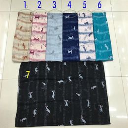 New Arrival Fashion Newest Musical Note And Cat Print Scarf Animal Pattern Shawl Hijab Wrap Symbol356N