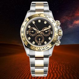 sports watch mens designer watches automatic mechanical watch 40mm stainless steel slide buckle strap waterproof watch three eye watchbox luminous watch uhr