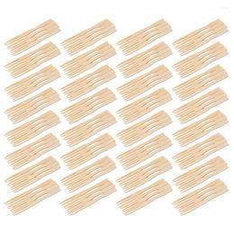 Dinnerware Sets 100 Pcs Bamboo Toothpick Dessert Picks Buffet Mini Forks Decor Cake Skewers Sandwich Tasting