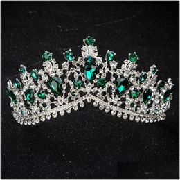 Hair Jewellery Kmvexo European Design Crystal Big Princess Queen Crowns Marriage Bridal Accessories Bride Tiaras Headb Dhgarden Dhj7K