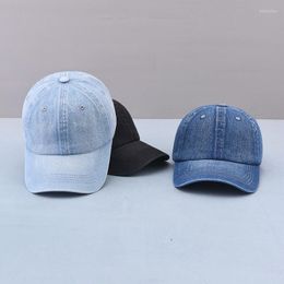 Ball Caps Washed Cowboy Baseball Hats Solid Colour Soft Top Men's And Women's Fashion Retro Couple BQM06