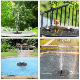 Garden Decorations 1 Set Water Fountain High-power Outdoor 150L/h Qmax Bird Bath Pond Solar Powered Home Decor