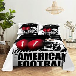 Set Athletic Sports0.9/1.2/1.5/1.8/2.0m Bedding Sheet Home Digital Printing Polyester Bed Flat Sheet With Pillowcase Print Bed Sheet