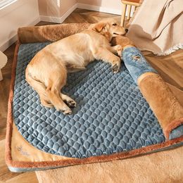 Mats Hoopet VIP Pet Bed with Pillow Premium Cat Mat Sleeping Sofa for Dogs Golden Retriever Labrador Sleeping Pad Pet Supplies