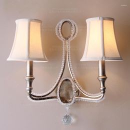 Wall Lamps Vintage Crystal Retro Bedroom Sconces Home Interior Lights French America Light Fixtures Hallway