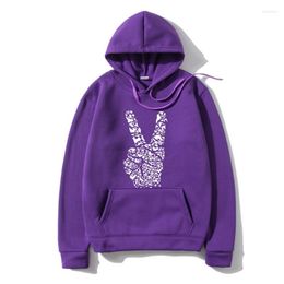 Men's Hoodies Men Outerwear Retro Peace Sign Logo Hippy Cotton Funny Novelty SweatSweatshir Women