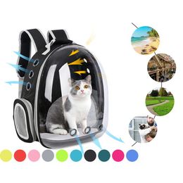 Carrier Cat Carrier Bag Breathable Portable Outdoor Large Pet Shoulder Space Capsule Cage Suitable Small Dog Travel Transparent Backpack