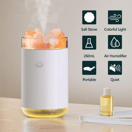 Humidifiers Portable Crystal Aromatherapy Humidifier USB Aroma Essential Oil Diffuser Air Humidificador with Atmosphere Lamp Home