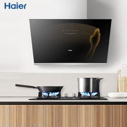 Combos Haier 220V Range Hood Hot Melt SelfClean Side Suction 21m3 Suction Power Smart Wave Sensing Kitchen Exhaust Hood Range Hood