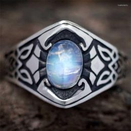 Cluster Rings DIWENFU 925 Sterling Silver Jewlery Moonstone Ring For Women Anillos De Jewellery Wedding Bands Engagement Anel