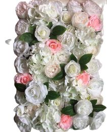 Decorative Flowers 8pcs/lot Artificial Silk Hydrangea Rose Flower Wall Wedding Backdrop Decoration Stage MIXCOLOR TONGFENG