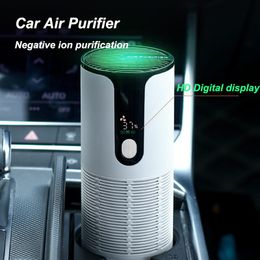 Purifiers Portable Air Purifier Cleaner Negative Ion Generator Philtre Smoke Dust Odour Formaldehyde Remover Car Air Freshener