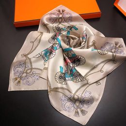 brand designer scarves 50cm 50cm leaves elephant family name wind 100% silk professional small square scarf219t