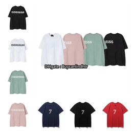 ESS Tees T-Shirts fashion clothing FEARs OF FOG double thread ESSEN new letter short sleeve top fog high street loose T-shirt mens womens