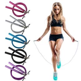 Durable Jump Ropes Delicate Design Aluminum Handle Wire Rope Swivel Skipping Rope for Crossfit Fitness Workout Gym250p